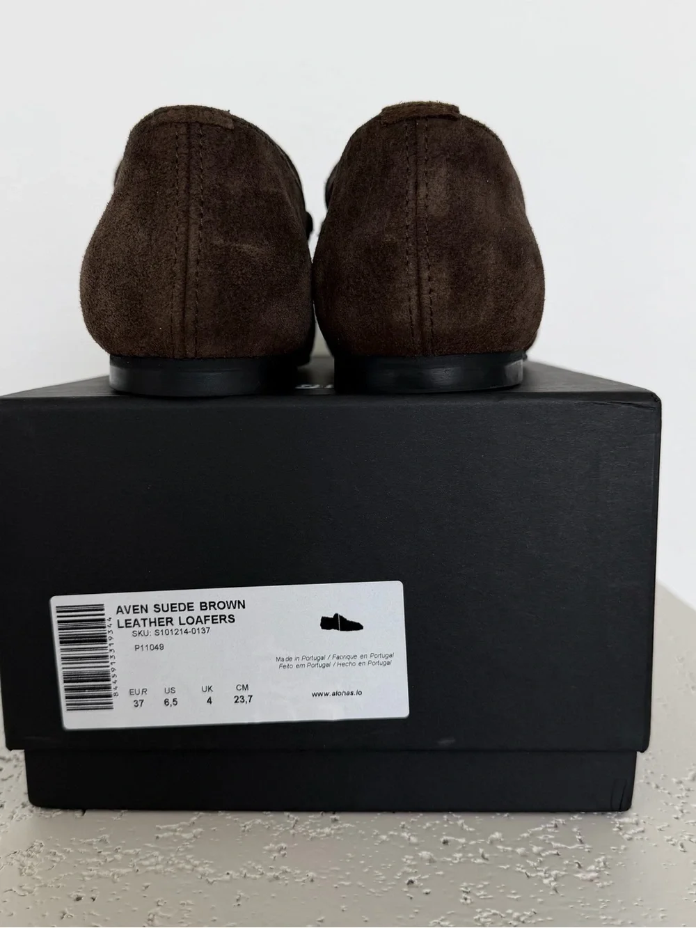 ALOHAS Brown Suede Loafers